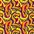 Seamles abstract urban colorful pattern with wave shapes